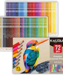 KALOUR 72 Count Colored Pencils for Adult Coloring Books. Soft Core.Ideal for Drawing Blending Shading.Color Pencils Set Gift for Adults Kids Beginners